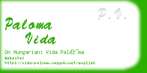 paloma vida business card